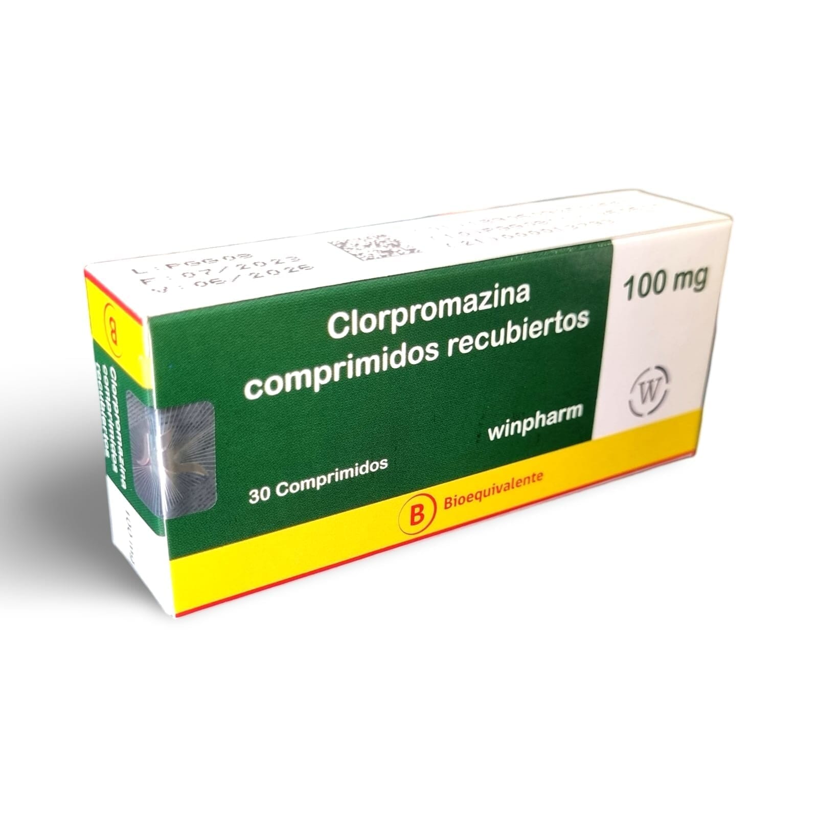 Clorpromazina 100 mg x 30 comprimidos "Ley Cenabast" Farmex-Pluxee-Persistente
